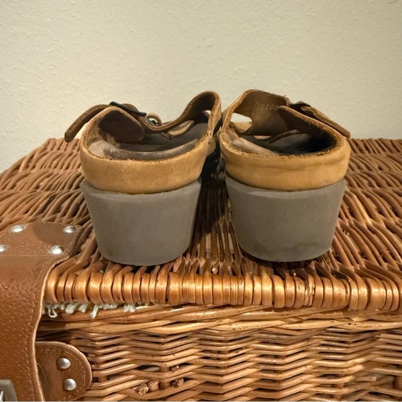 Mephisto Womens Mobils Slingback Leather Wedges Sandals Size 38 Tan Brown - Picture 5 of 8